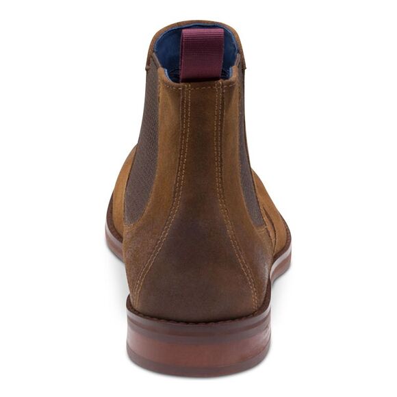 JOHNSTON & MURPHY Mens Brown Danby Round Toe Block Heel Leather Boots 11 M - Picture 2 of 4